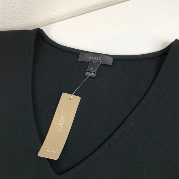 2/$30 NWT J. Crew Top Women’s Size Small Black Velvet Ponte Peplum Tank Romantic - Picture 8 of 16
